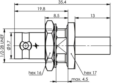 TEGA BNC-Kabeleinbaubuchse   J01001A0108 
