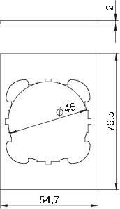 OBO T4B P1S 9011 Abdeckplatte 1xEK f.T4B 