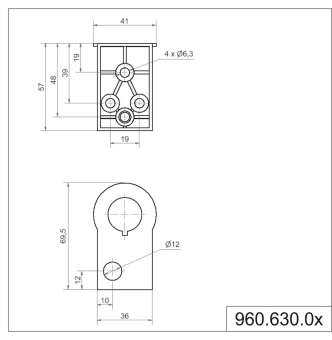 Werma Winkel WM schwarz         96063002 