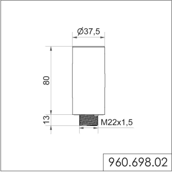 Werma Rohrverlängerung schwarz  96069802 