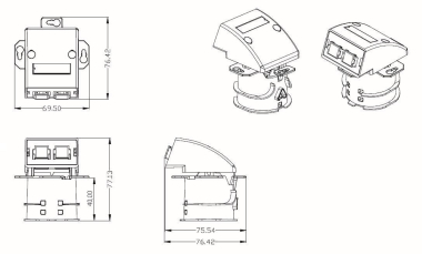 EFB FO Datendose UP 2 FTTH-OUTLET-LC-OS2 