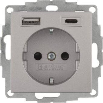 Berker Steckdose SCHUKO/USB AC  48141404 