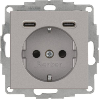Berker Steckdose SCHUKO/USB CC  48151404 