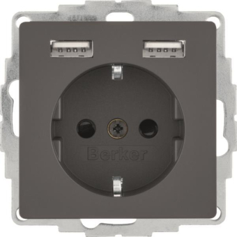 Berker Steckdose SCHUKO/USB Q.x 48036086 
