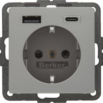 Berker Steckd.SCHUKO/USB AC 20W 48146084 