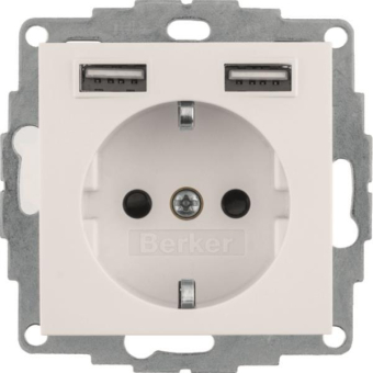Berker Steckdose SCHUKO/USB S.1 48031909 