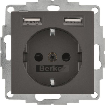 Berker Steckdose SCHUKO/USB B.3 48031606 