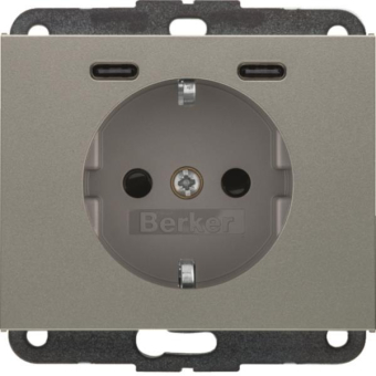 Berker Steckdose SCHUKO/USB CC  48157004 