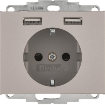 Berker Steckdose SCHUKO/USB K.x 48037004 