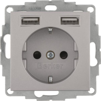 Berker Steckdose SCHUKO/USB B.3 48031404 