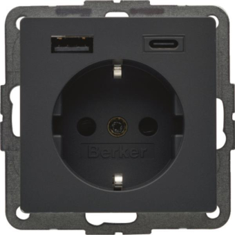 Berker Steckd.SCHUKO/USB AC 20W 48146086 