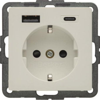 Berker Steckd.SCHUKO/USB AC 20W 48146089 