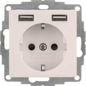 Berker Steckdose SCHUKO/USB Q.x 48036089 