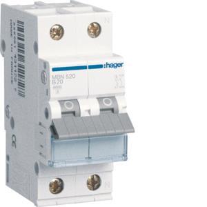 Hager Leitungsschutzschalter 1P+N MBN520 
