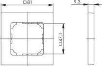 TG Abdeckrahmen 1-fach,      B00004A0024 