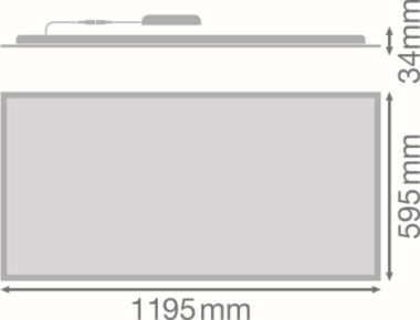 Ledvance PL COMP 1200x600 V 53W 840 U19 