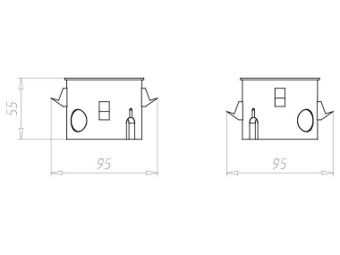 Kaiser Geräteverbindungsdose     1159-55 