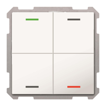 MDT Taster Light 63 4-fach RGBW Reinweiß 