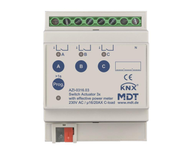 MDT AZI-0316.03 Schaltaktor 3-f 4TE REG 