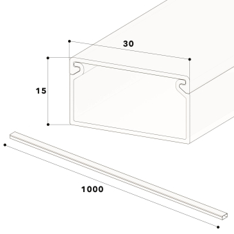 Leitungsführungskanal LFG 15x30-8014, 