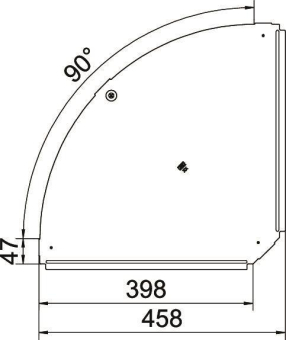 OBO RBD 90 400 DD Deckel f.90°-Bogen 