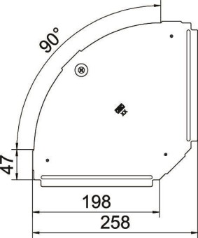 OBO RBD 90 200 A4 Deckel f.90°-Bogen 