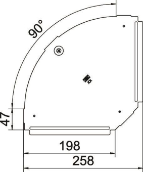 OBO RBD 90 200 FS Deckel f.90°-Bogen 