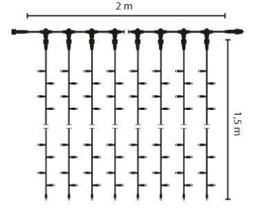 S&H LED-Drape Lite 140 2x1m 36V 5W 59187 
