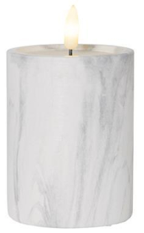 S&H LED-Kerze Marmoroptik          88217 