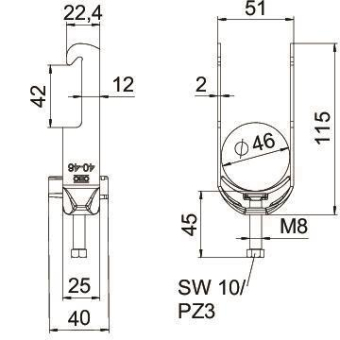 OBO BS-W1-K-46 FT Bügelschelle 2056 