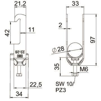 OBO BS-W1-K-28 FT Bügelschelle 2056 
