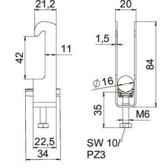 OBO BS-W1-K-16 FT Bügelschelle 2056 