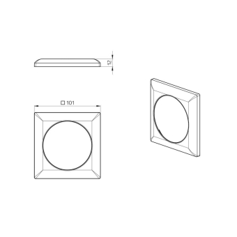 BEG Clip-Designrahmen eckig PD4-DE 92992 