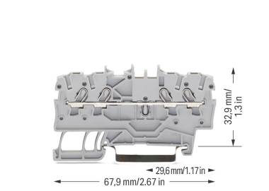 WAGO 2000-1401 4-Leiter-Durchgangsklemme 
