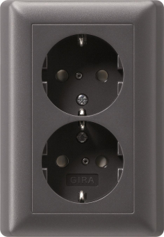 GIRA 078328 SCHUKO-Doppelsteckdose SH+ 