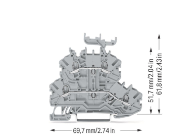 WAGO 2000-2231 Doppelstockklemme, 