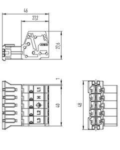 WAGO 831-3205/1020-004 Stecker,mit 