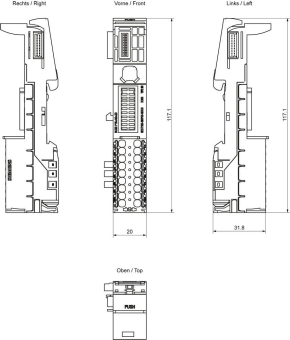 Siemens BaseUnit Typ  6ES7193-6BP00-0DU0 