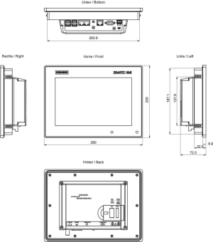 Siemens SIMATIC HMI   6AV2128-3KB06-0AX1 