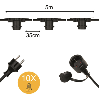 BAIL Light String 5M 10pcs E27    141954 
