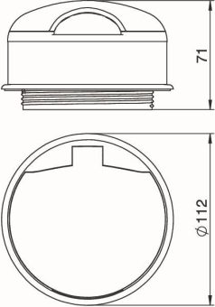 OBO SHF80 30M 9011 Schutzhaube 