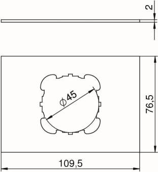 OBO T4B P2S 9011 Abdeckplatte 1xEK f.T4B 