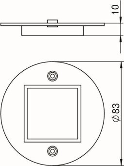 OBO US80 B Geräteabdeckplatte f.1f 