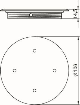 OBO BABF80 CR Blindabdeckung verchromt 