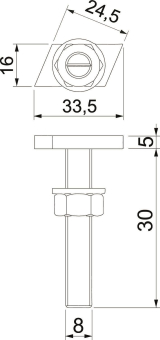 OBO ACMHB M8x30 ZL Hammerkopfschraube f. 