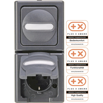 Kopp BLUE ELECTRIC-Aus-/W/m    anthrazit 