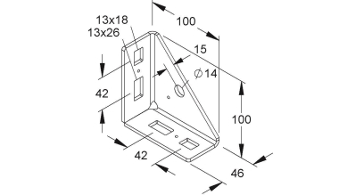 NIED Winkelverbinder F            TRV 40 