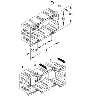 Niedax Geräteeinbaudose      GDM 50-2 VW 