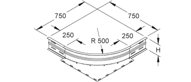 Niedax EckAnbaustück         WAER 150 E3 
