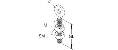 NIED Ringschraube M8 verzinkt       RCM8 